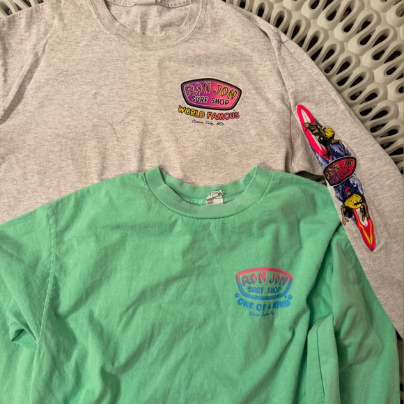 Ron Jon Surf Shop Other - Ron Jon Surf Shop Long Sleeve Tees- Mint & Heather Gray. Price is for both!
